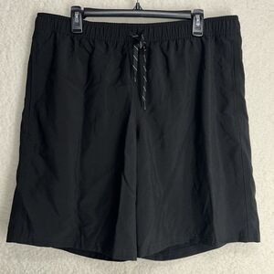 West Loop Shorts Men Size XL Black Activewear Elastic Waist Drawstring Pockets